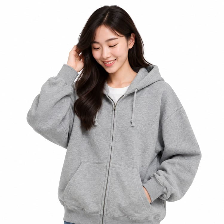 프린트스타 빅오버핏 기모 후드집업 - 1